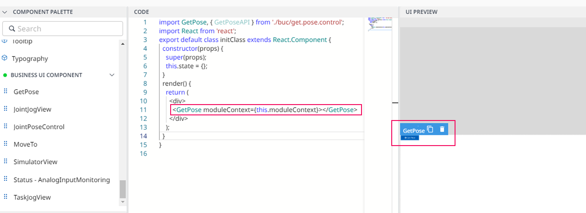 Document - Guides - Dart-IDE - BUC - Drag and drop components