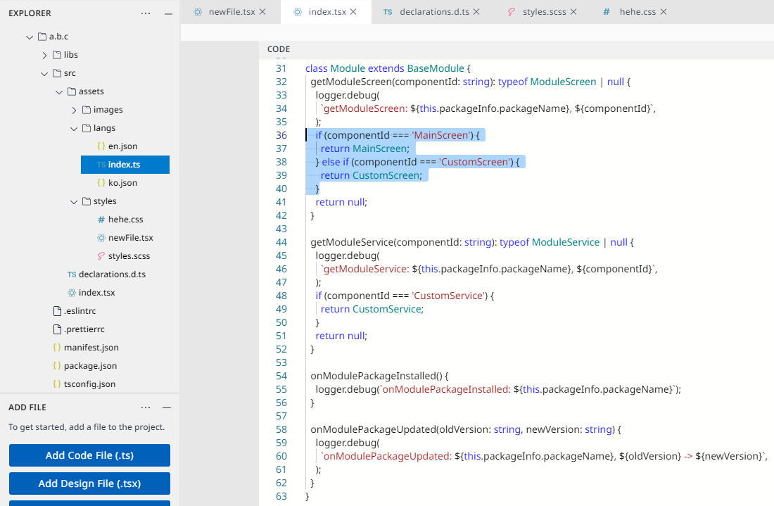 Document - Guides - Dart-IDE - User Interface - Editor - Select Lines of Code