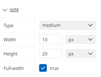 DartIDE-CUC-Properties (CUC)-Size