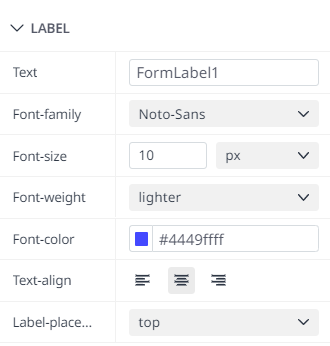 DartIDE-CUC-Properties (CUC)-Label