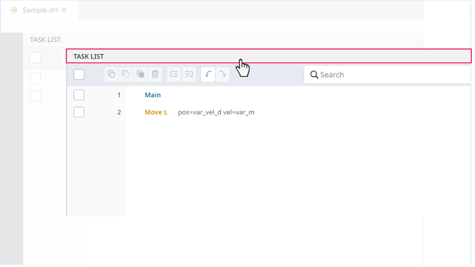 Document - Dart-IDE - DRL Generator - DRL User -Interface - Task List Panel - Undock Task List Panel