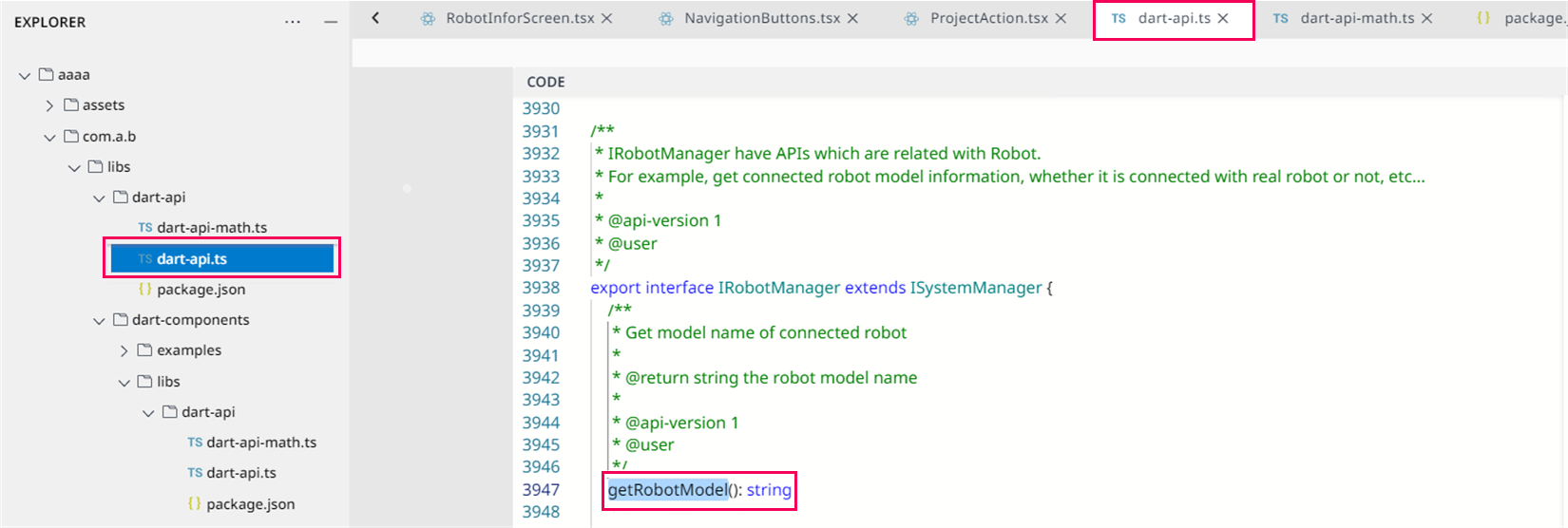 Document - Guides- SDK-Guide - SDK Tutorial - Dart-API