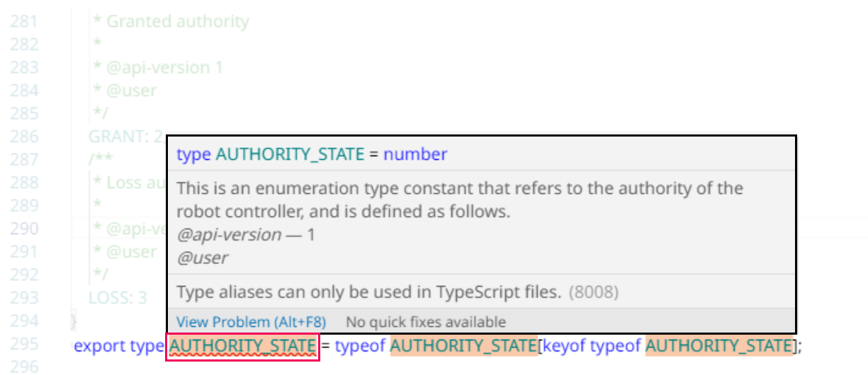 Document - API Feature - Variable of AUTHORITY_STATE