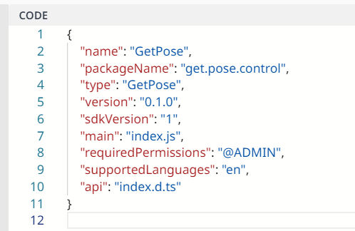 Document - Guides - Advanced User Guide - Create a BUC - Project manifest